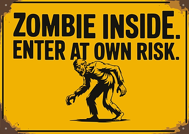 Zombie Inside. Enter at Own Risk.