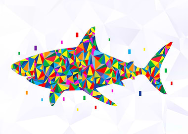 Shark Colorful Geometric
