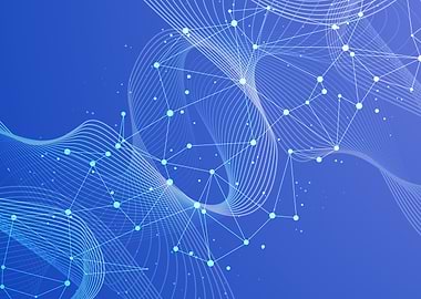 Abstract Blue Network Connection Background