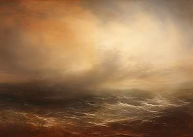 Golden Stormy Sea