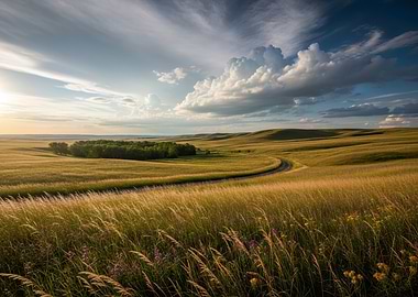 Golden Prairie Landscape