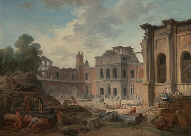 Architectural Ruins with Figures, Painting