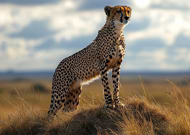 Cheetah on a Hill
