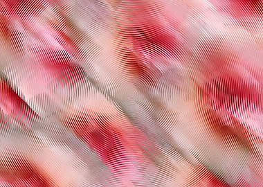 Abstract Red and White Ripple Pattern