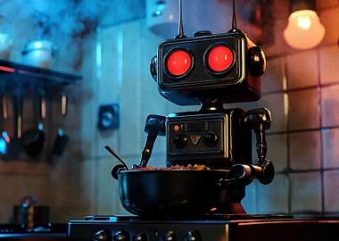 Robot Cooking in Kitchen