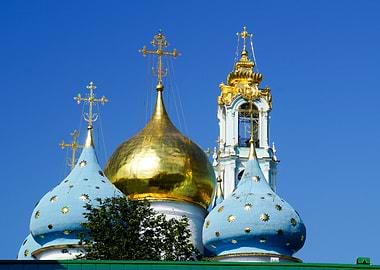 Russian Orthodox Church Domes and Tower