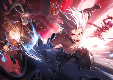 Dynamic Anime Character Action Scene