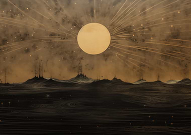 Golden Sun Dark Landscape