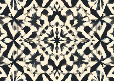 Abstract Floral Kaleidoscope Pattern