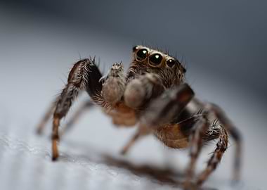 Macro shot of a jumping spider