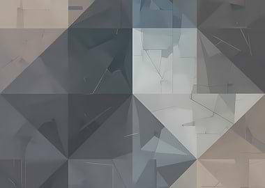 Abstract Geometric Pattern in Gray Tones