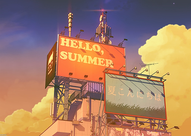 Hello Summer Billboard Anime Style