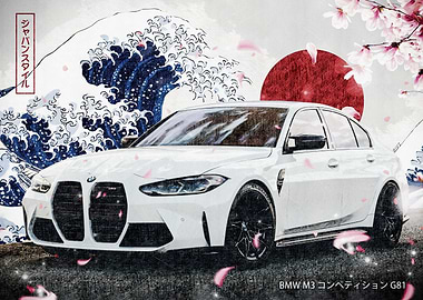 BMW M3 Japanese Style Art