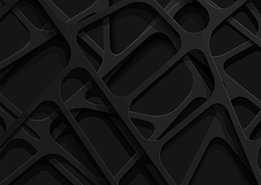 Abstract Black Interlocking Shapes