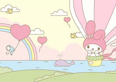 My Melody in a Pastel Landscape