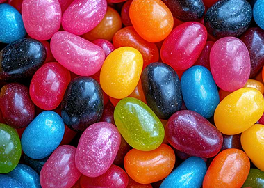 Colorful Jelly Beans Close-Up
