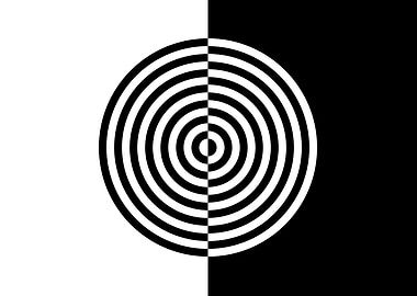 Black and White Concentric Circles