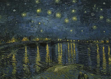 Starry Night Over the Rhone Painting