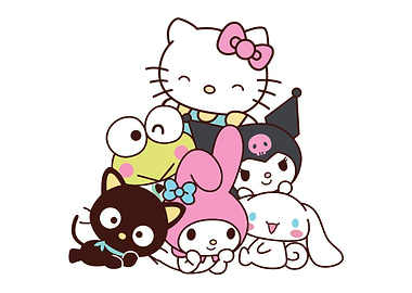 Sanrio Characters Group Illustration