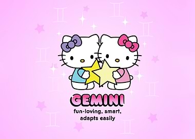 Hello Kitty Gemini Zodiac Sign