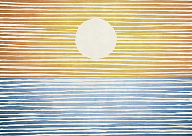 Abstract Seascape Sun over the Sea