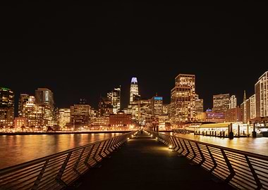 san francisco skyline at night