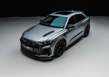 Silver Audi SUV with Black Accents