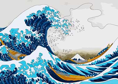 The Great Wave off Kanagawa Illustration