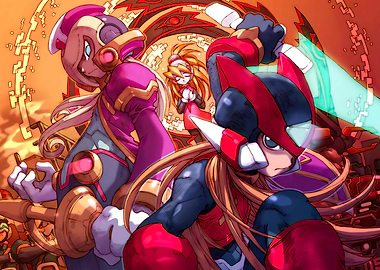 Mega Man Zero characters illustration