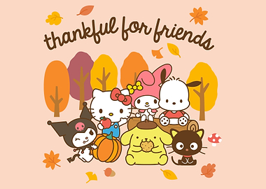 Hello Kitty Thankful for Friends