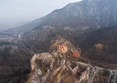 Aerial View of Asen's Fortress, Bulgaria