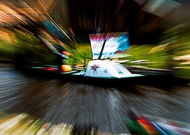 Boat on Water with Zoom Effect