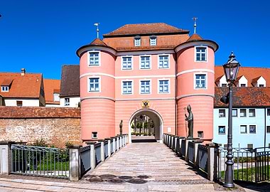 Historic City Gate with Bridge