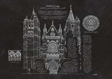 Cathedral of Leon illustration.