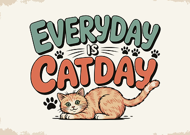 Everyday is Catday Illustration