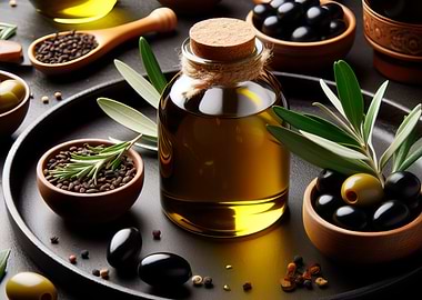 Olive Oil Still Life