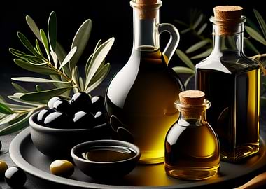 Olive Oil Still Life