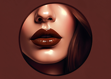Chocolate Lips Portrait