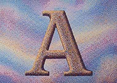 Pointillist Letter A