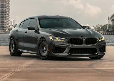Sleek Gray BMW M8 Gran Coupe