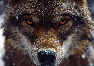 Wolf Portrait in Winter