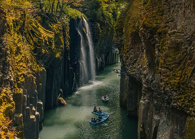 Takachiho Gorge Waterfall in Japan