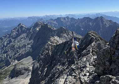 Mountain peak of Zugspitze (highest mountain of germany)