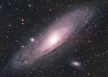 Andromeda Galaxy in a Starry Sky