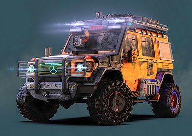 Cyberpunk Off-Road Vehicle Concept