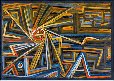 Abstract Painting with Geometric Shapes Paul Klee