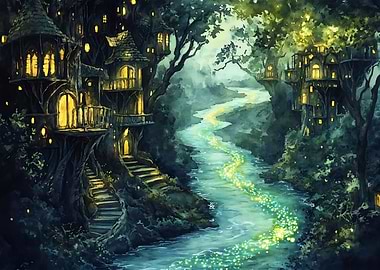 Fantasy Treehouse Village by River