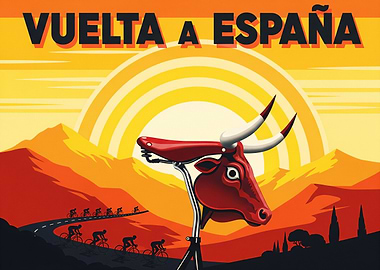 Vuelta a España Cycling Poster