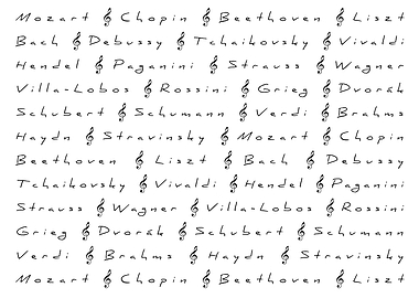 Classical Composers with Treble Clef Symbols