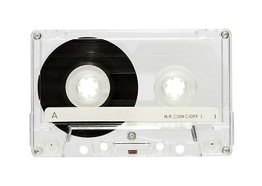 Transparent Audio Cassette Tape